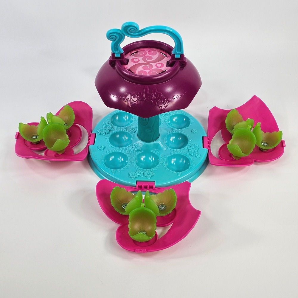 Spin Master Zoobles Flower Petal House Playset Carry Case Purple Pink Teal